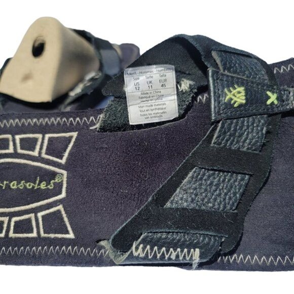 Terrasoles Flip Flop/Thongs/ Sandals Men's  Size 12 Black post toe - Picture 5 of 9